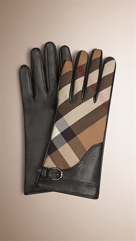 burberry house check gloves|burberry cashmere check.